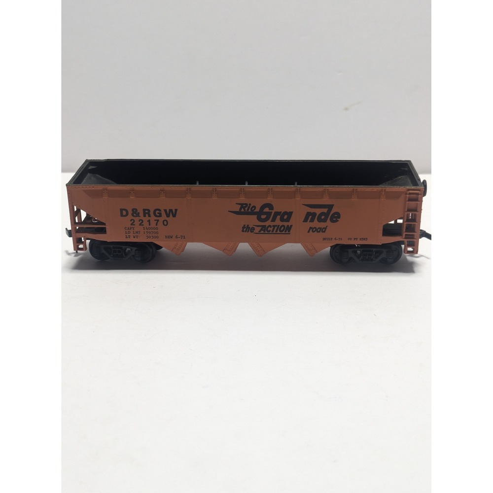 Rio Grande D&RGW 22170 The Action Road Hopper Train Car Brown Vintage HO Scale